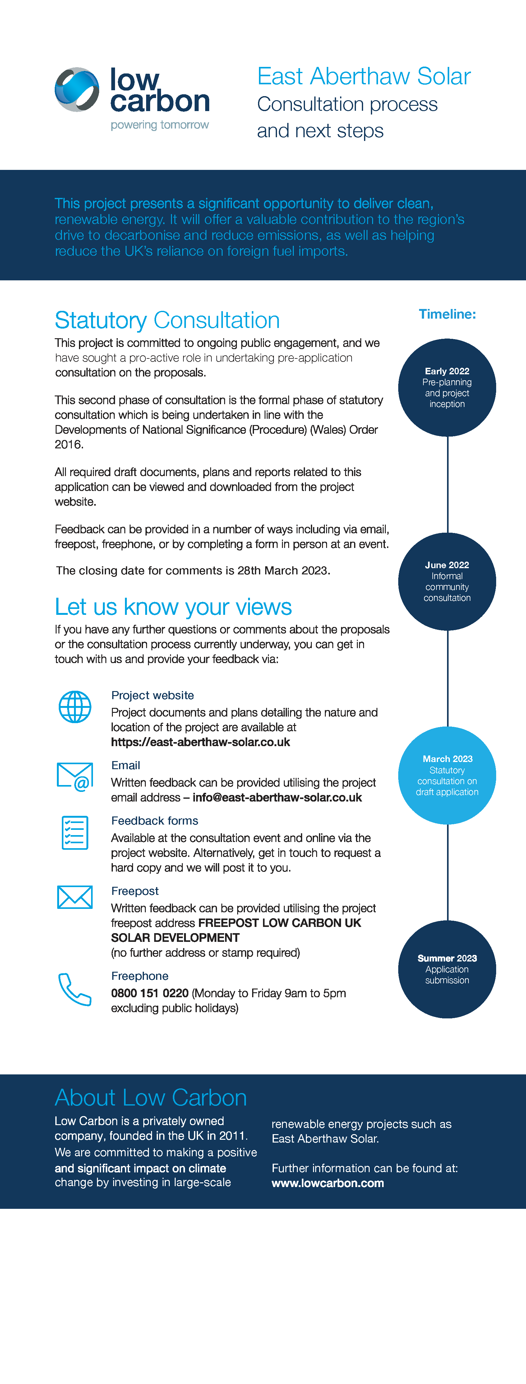 Consultation process and next steps